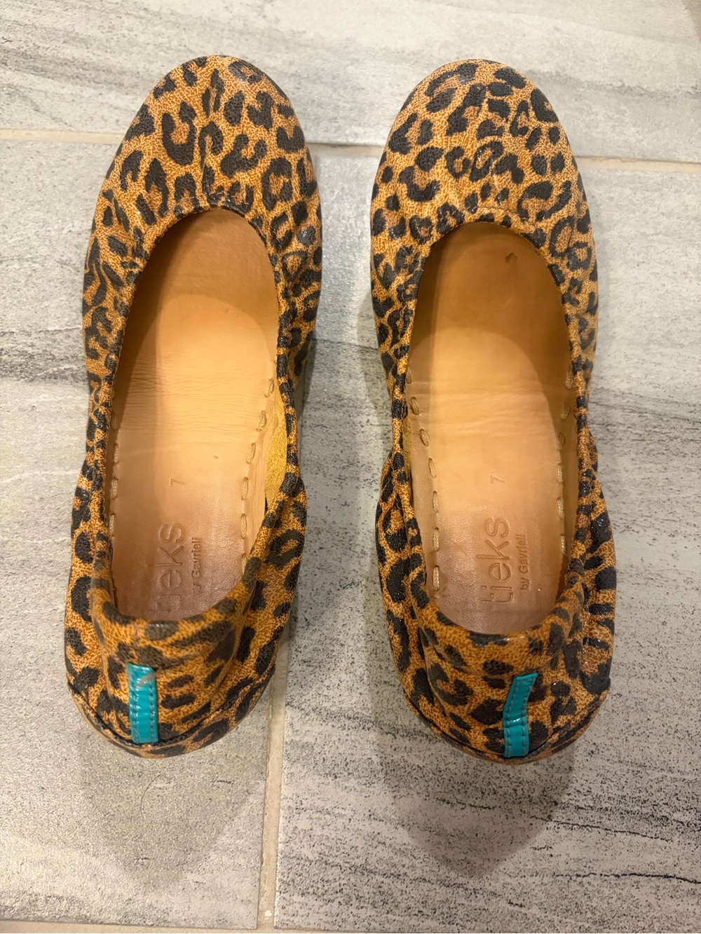 Tieks Leopard Print Ballet Flats - Black & Brown